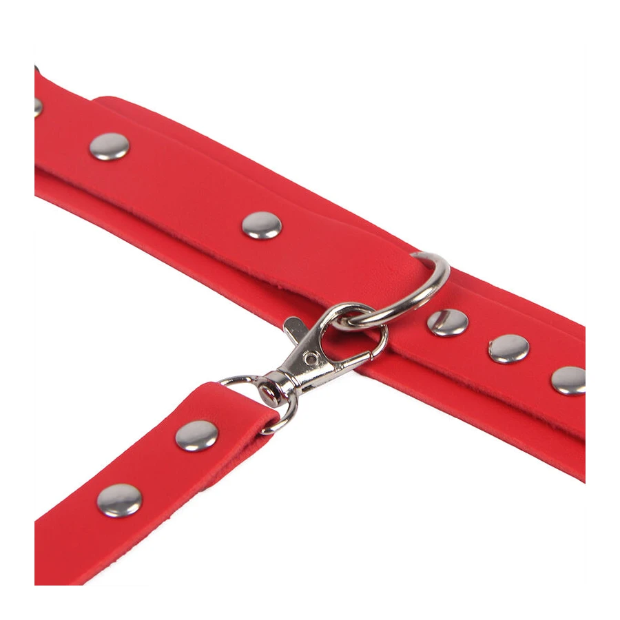 SUBBLIME - 953706 ALGEMAS COM CINTO BONDAGE VERMELHO TAMANHO ÚNICO